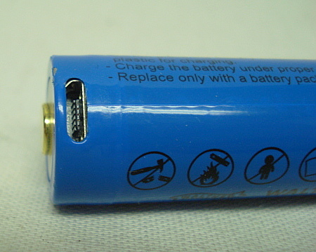 Akku INR18650, inkl. - USB-Aufladefunktion
