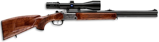 Blaser Bockbüchsflinte 95 Luxus	Arabesken-Gravur	Fuchs mit Ente-Gravur	Rehwild-Gravur	Rotwild-Gravur	Schwarzwild-Gravur