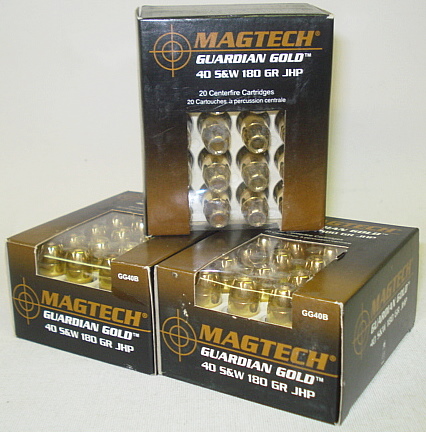 Magtech .40S&W JHP Gard.Gold - 11,66g/180gr (a20) #GG40B#