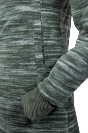 Fleece Hoody Ladies Fashion - lang, modischer Kordelzug