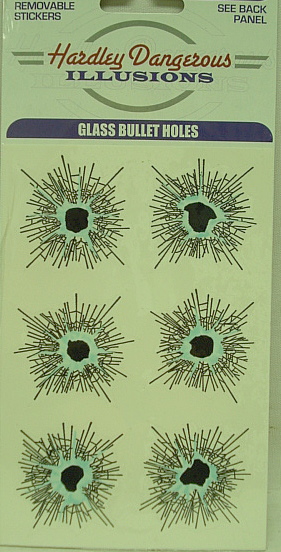 6 Bullet Holes Glass - Aufkleber