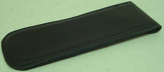 Lederetui schwarz - Außenmaß 138x46mm