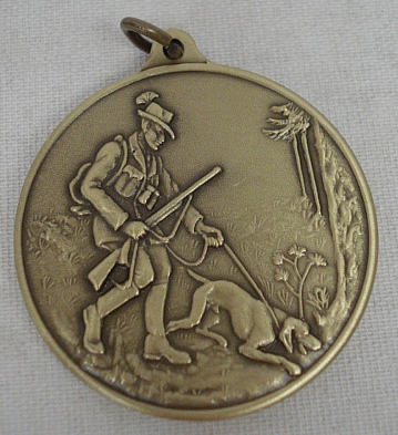Jagdmedaille Hundeführer - bronze, 40 mm mit Ring & Öse