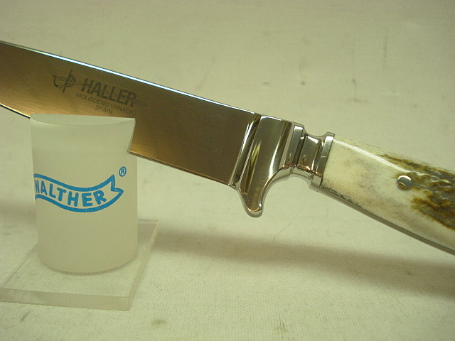 Jagdnicker Hirschhorn - 11cm Klinge, Parierstange