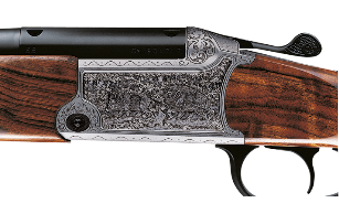 Blaser Bockbüchsflinte 95 Luxus	Arabesken-Gravur	Fuchs mit Ente-Gravur	Rehwild-Gravur	Rotwild-Gravur	Schwarzwild-Gravur
