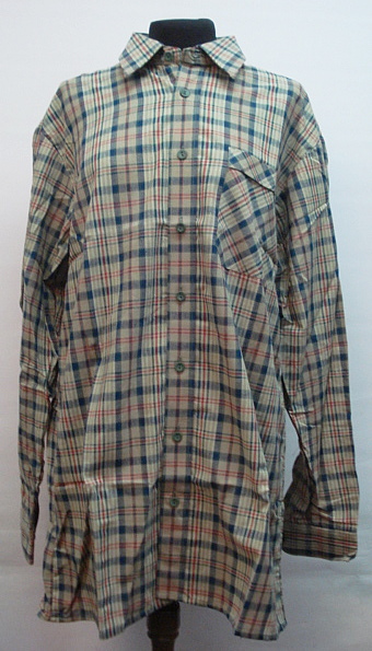 1/1-Arm kariert - Gr. 40, eine Brusttasche