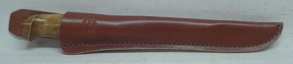 Filetiermesser Birkenholzgriff - Klinge: 15,5cm, Lederscheide