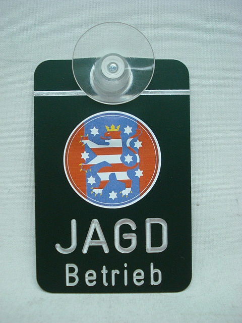 Autoschild Jagdbetrieb - Thüringen