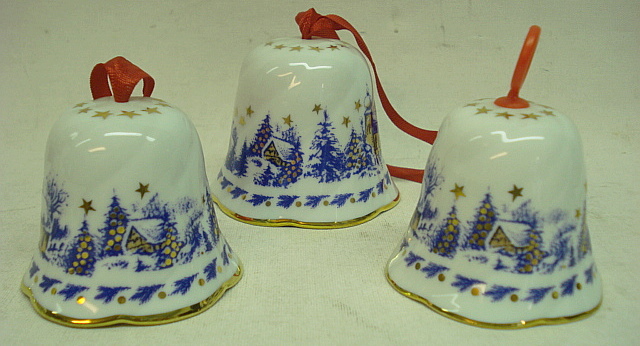 Glockensatz Dorf - 3-er Set, aus Porzellan