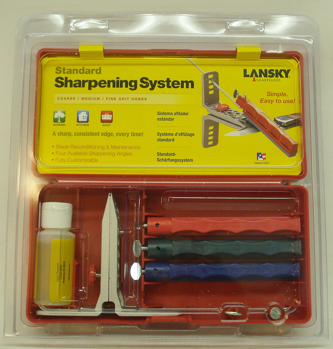Lansky Schärfset - mit 3 Abziehsteinen