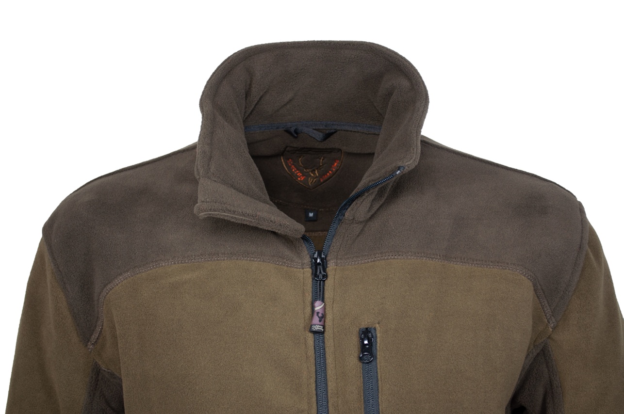 Signal Fleecejacke - orange/grün