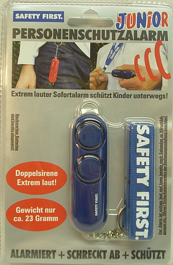 Schrillalarm Junior - blau, mit Tragegurt