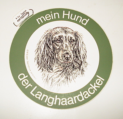Aufkleber Langhaardackel -