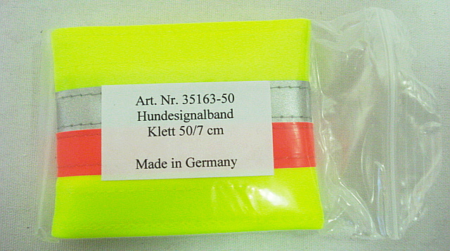 Hundesignalband 50 cm - Klettverschluß, Breite: 7cm