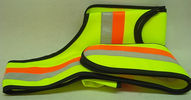 Signalhundeweste mit Klettverschluss und Reflektorenstreifen