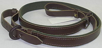 Leder mit grünem Gurt - 28 mm breit
