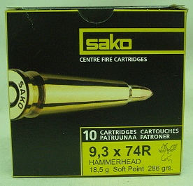 Sako 9,3x74R Hammerhead SP - 18,5g/286gr (a10) #266D#