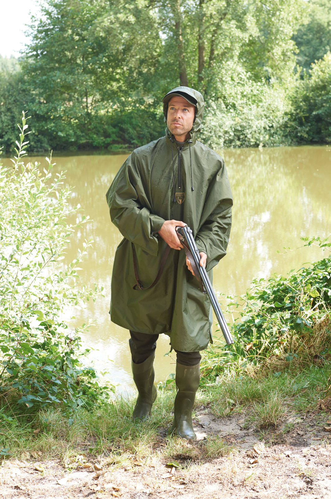 Poncho mit Kapuze - 100% Nylon