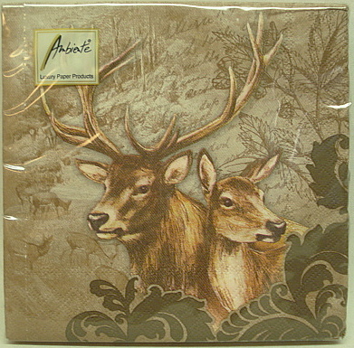 Servietten Hirsch/Reh braun