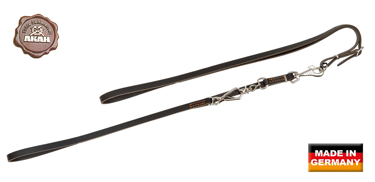 Umhängeleine Sattelleder 1,60m - 15mm breit