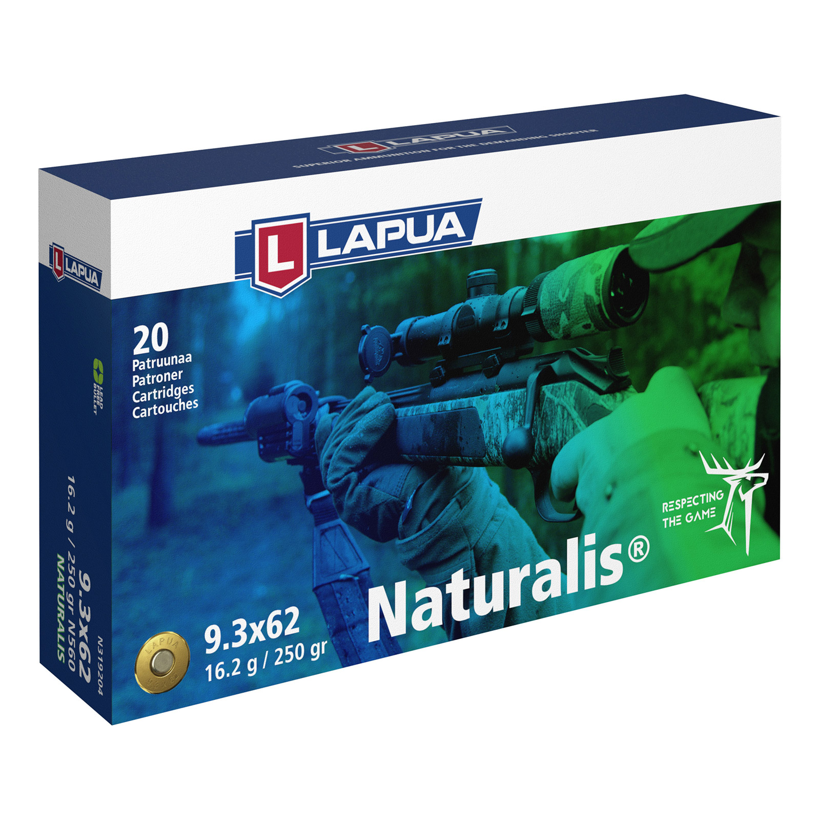 Lapua 9,3x62 Naturalis 16,2g/ - 250gr (a20)