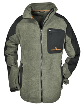 Fleecejacke mit Soft-Shell - Besatz