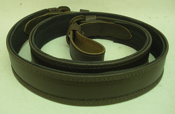 Leder mit Gummiunterlage - 30mm breit, dunkelbraun