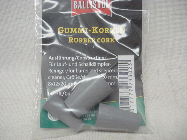 Gummi-Korken 3er Set - verschließt Lauf/Schalldämpfer