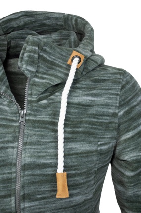 Fleece Hoody Ladies Fashion - lang, modischer Kordelzug
