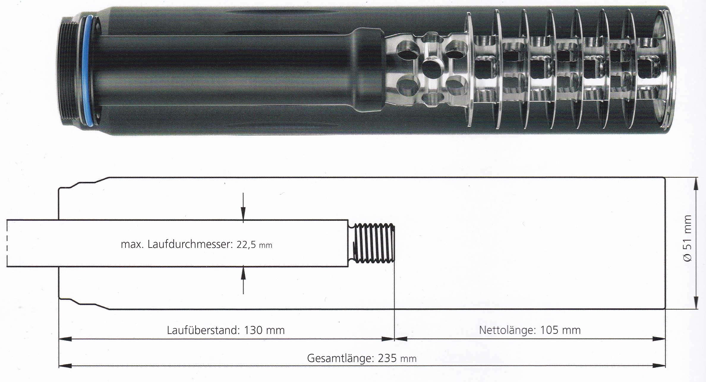 SOB 2S Silencer 7,62mm(.30) - ERA-LOC, Schießkino, OV