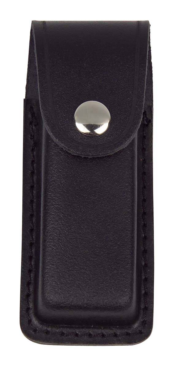 Lederetui schwarz - Grifflänge 11cm, längs tragbar