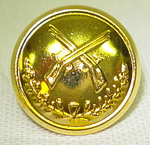 Knopf 17 mm goldfarbig - gekreuzte Gewehre/Eichenlaub
