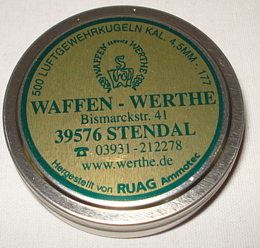 RWS Hausmarke Flachkopf - 4,50mm/0,45g/geriffelt(a500)