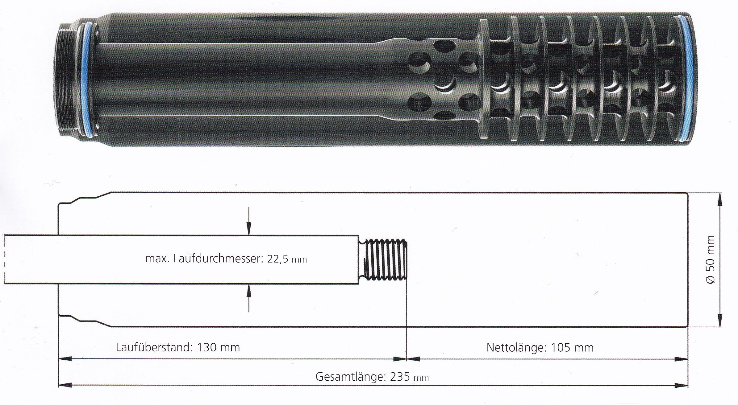 SOB 2 Silencer 7,62mm(.30) - M15x1, OV