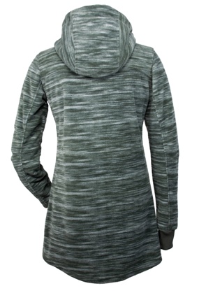 Fleece Hoody Ladies Fashion - lang, modischer Kordelzug