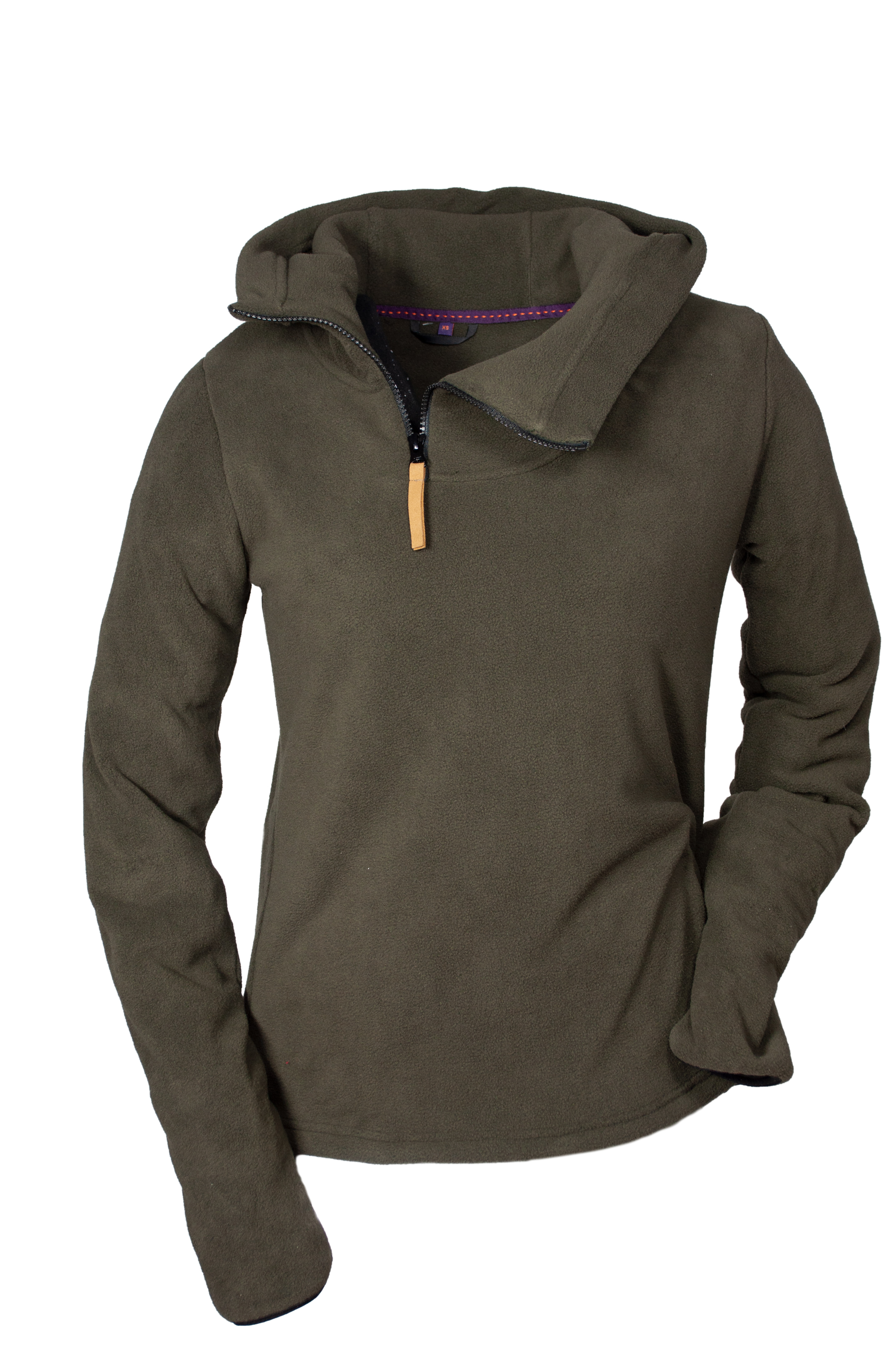 Damen Troyer Hoody - seitlicher Reißverschluss