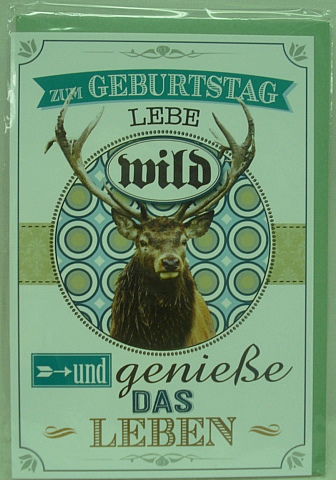Geburtstagskarte Lebe Wild - genieße das Leben