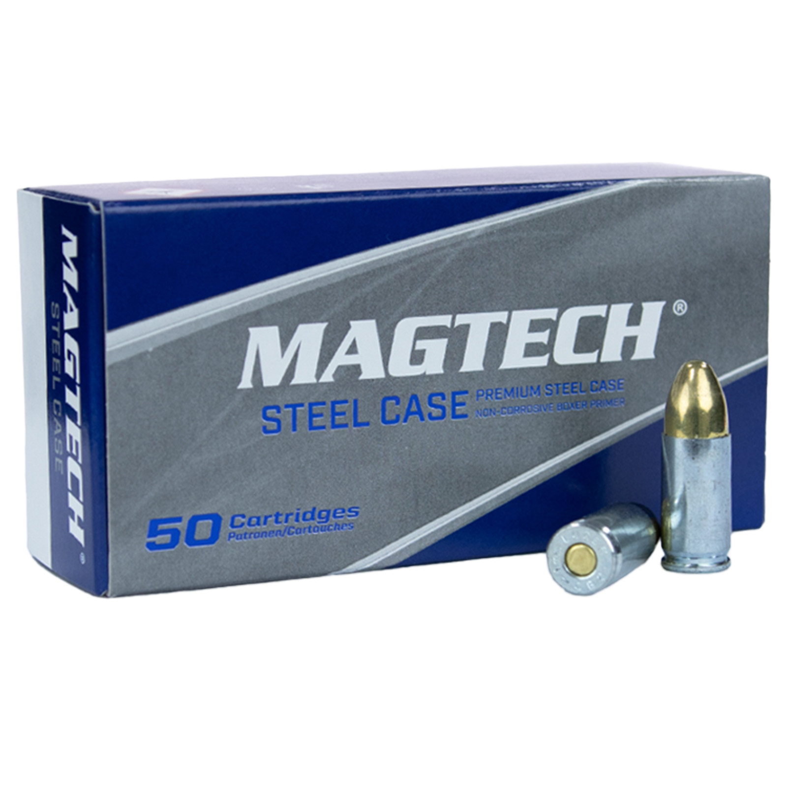Magtech 9mmLuger Steel FMJ 7,5 - g/115gr Stahlhülse (a50) #9AS#