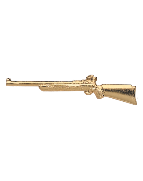 Abzeichen Gewehr gold - 50mm, mit Sicherheitsnadel