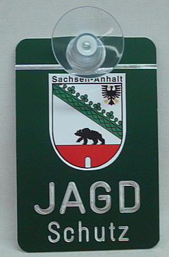 Autoschild Jagdschutz - Sachsen-Anhalt