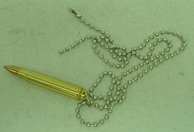 Kette Patronenanhänger lang - Länge Patrone 6cm