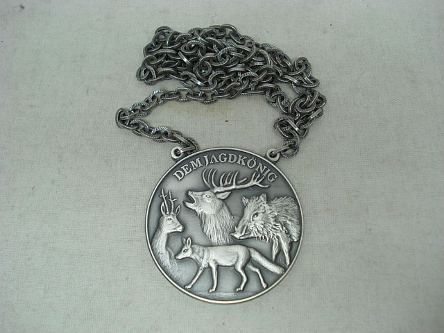 Jagdmed. Hochwild-altsilber - 60 mm, Ring und Öse