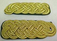 Schultergeflecht 5-bogig - goldfarbig Metallgespinst