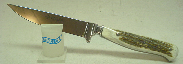 Jagdnicker Hirschhorn - 11cm Klinge, Parierstange